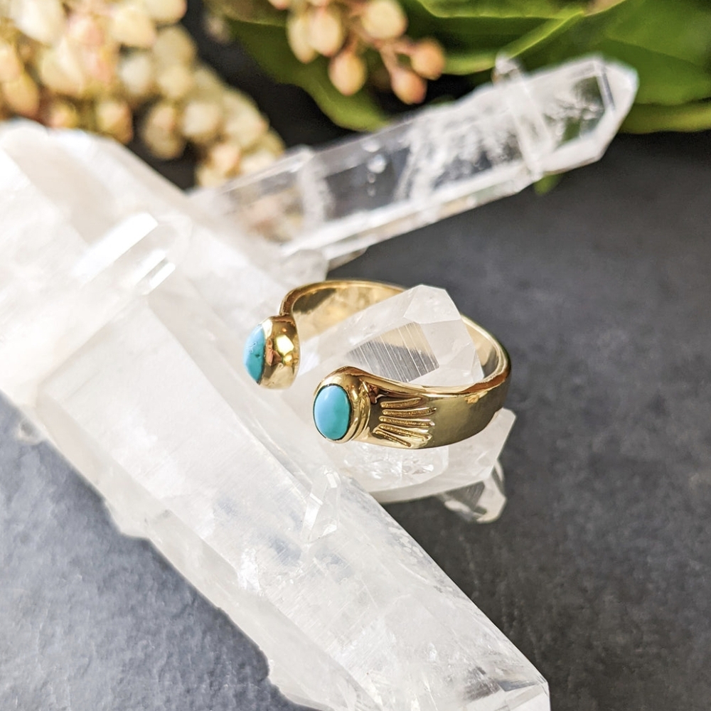 🦋LAST🦋 NWT Baizaar Turquoise Ray Ring, Size 8 - Picture 2 of 4
